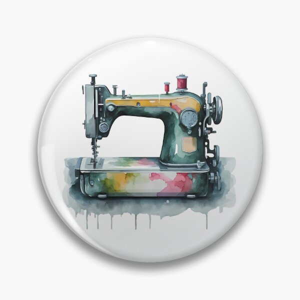 Item preview, Watercolor Modern Sewing Machine Cutout designed and sold by EmeraldeaArt.