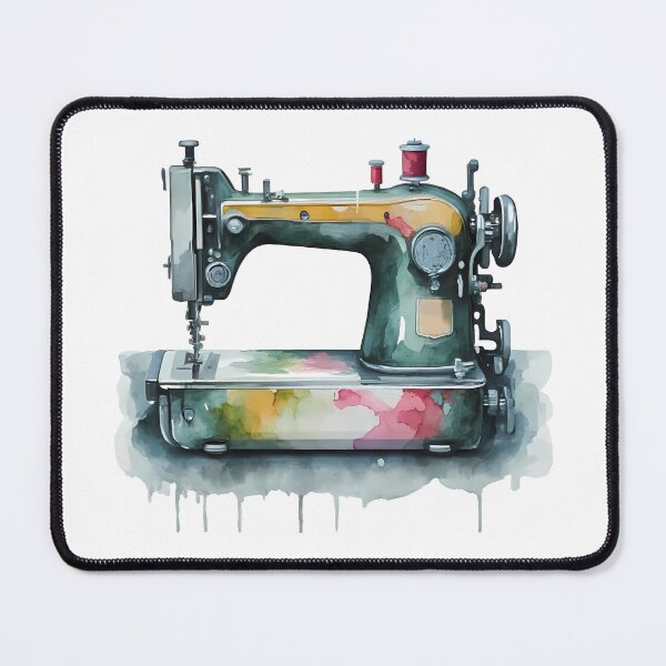 Item preview, Watercolor Modern Sewing Machine Cutout designed and sold by EmeraldeaArt.