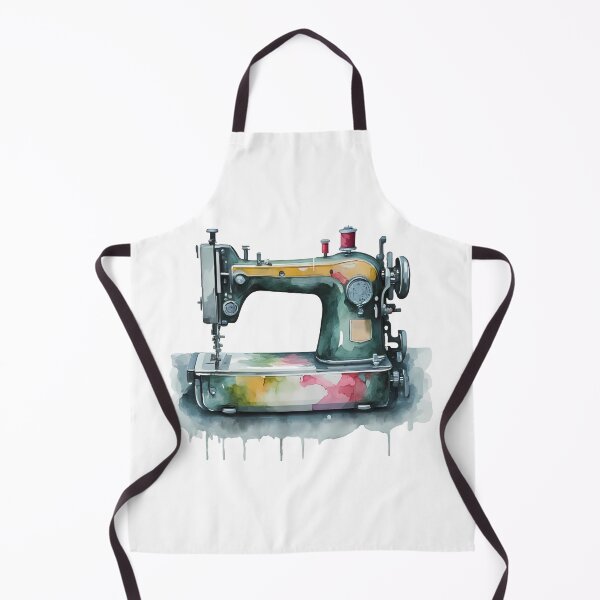 Item preview, Watercolor Modern Sewing Machine Cutout designed and sold by EmeraldeaArt.