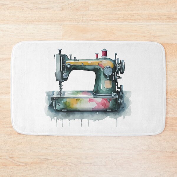 Item preview, Watercolor Modern Sewing Machine Cutout designed and sold by EmeraldeaArt.
