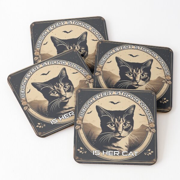 Item preview, Behind Every Strong Woman is Her Cat designed and sold by 5lav.