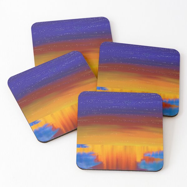 Item preview, Twilight decending on a frozen lake designed and sold by DruidOcelotArt.