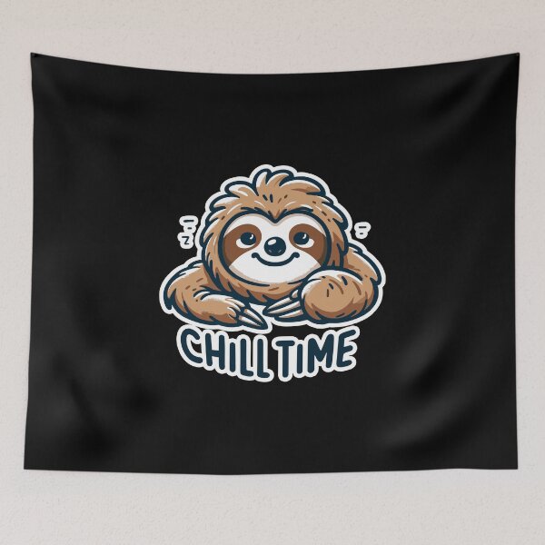 Item preview, Chill Time - Sloth Illustration designed and sold by MrERNST.