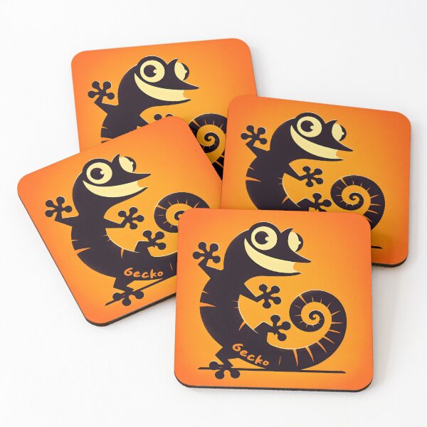 Item preview, Charming Gecko Silhouette: Sunset Vibes designed and sold by inkArtistryfine.