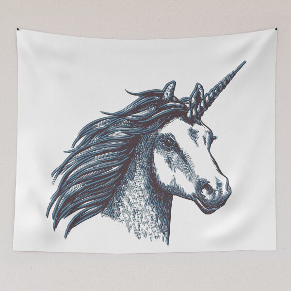 Item preview, Cute Unicorn Head, Rainbow Unicorn Art For Unicorn Fans designed and sold by haRexia.