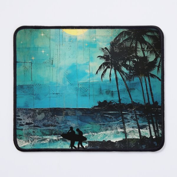 Item preview, Surf Beach at Night - Newspaper Print Style designed and sold by HausKatz.