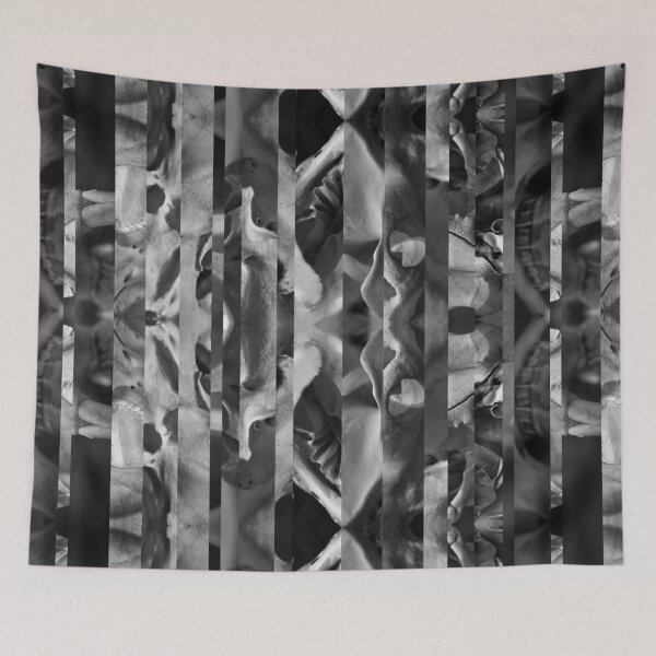 Item preview, Skull Photo Stripes - Abtract Photography in Black and White - Gothic Decor, Science Lovers, Natural History designed and sold by SageFolio.