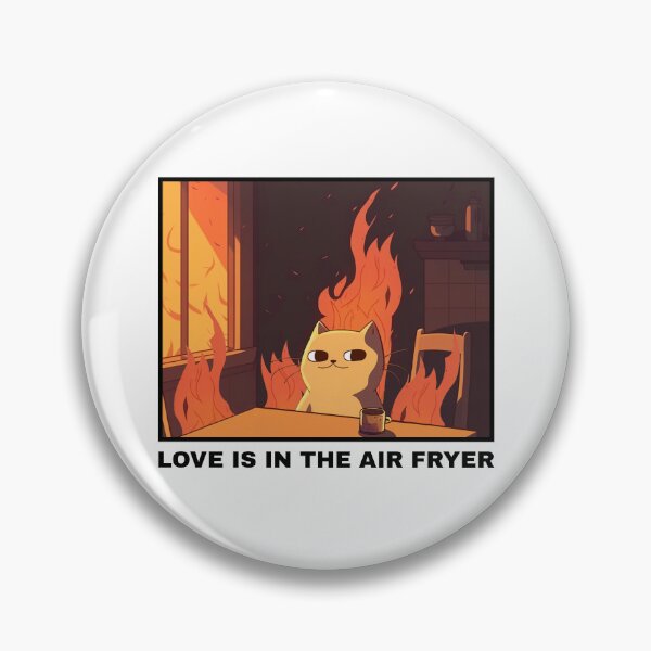 Item preview, Love Is in the Air Fryer Cat designed and sold by StudioTVDinners.