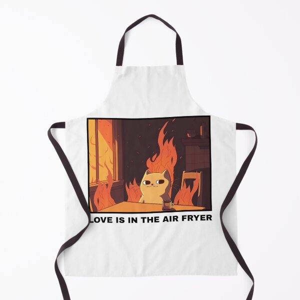 Item preview, Love Is in the Air Fryer Cat designed and sold by StudioTVDinners.