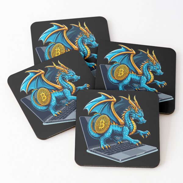 Item preview, Bitcoin Crypto Currency Dragon  designed and sold by DinoKate.
