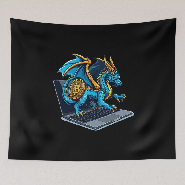 Item preview, Bitcoin Crypto Currency Dragon  designed and sold by DinoKate.