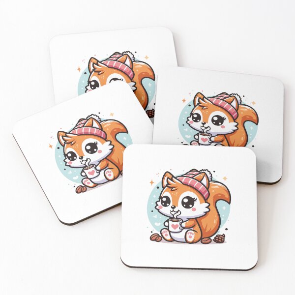 Item preview, Cute Squirrel Girl Drinking Coffee designed and sold by CoolThingss.