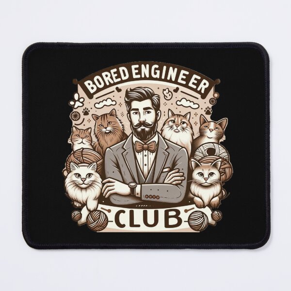 Item preview, Bored Engineer Club Cat Lover - Best Selling designed and sold by Aditya Bhole.