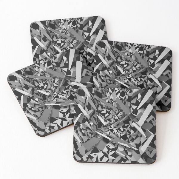 Item preview, Intertwined stalagmites fashion black and white abstract art designed and sold by Carlos Gudino.