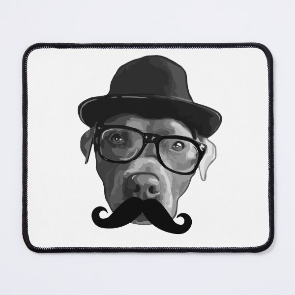 Item preview, Pit bull terrier in glasses and mustache designed and sold by FrigidBananas.