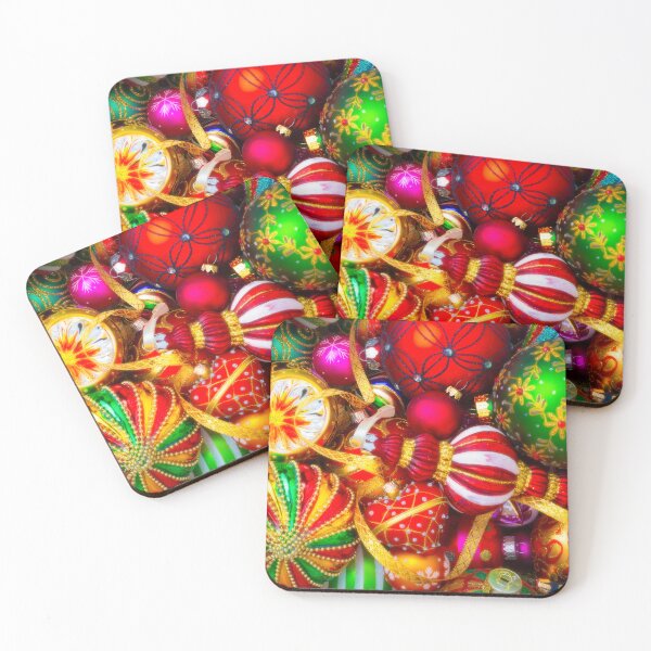 Item preview, Red Heart And Gold Ribbon Amoung Ornaments designed and sold by Garry Gay.