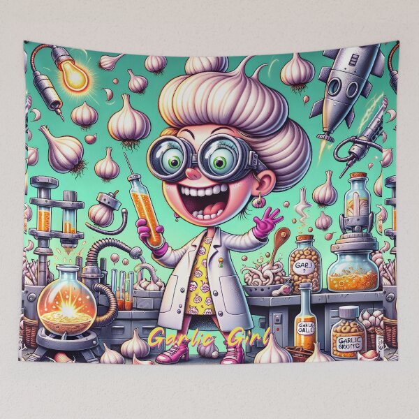Item preview, Mad Scientist Garlic Girl: Zany Lab Adventures designed and sold by inkArtistryfine.