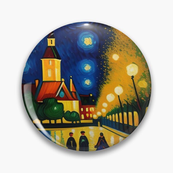 Item preview, "New Year's Eve Impression: Oil Painting, Van Gogh Style Celebration" designed and sold by Huycao211.