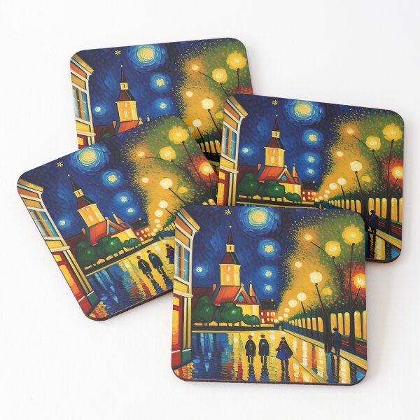 Item preview, "New Year's Eve Impression: Oil Painting, Van Gogh Style Celebration" designed and sold by Huycao211.