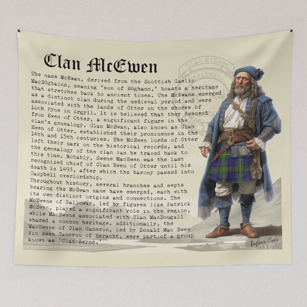 Item preview, McEwen Scottish Clan History  designed and sold by BagTown Clans.