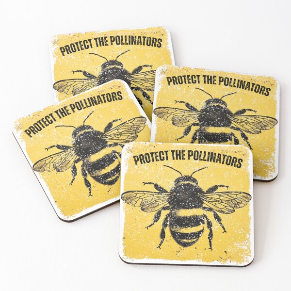 Item preview, Protect the Pollinators Bumblebee Linocut Bee Design  designed and sold by MyThirdFavorite.