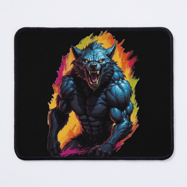 Item preview, Werewolf on a colorful fantasy background. designed and sold by BajanTees.