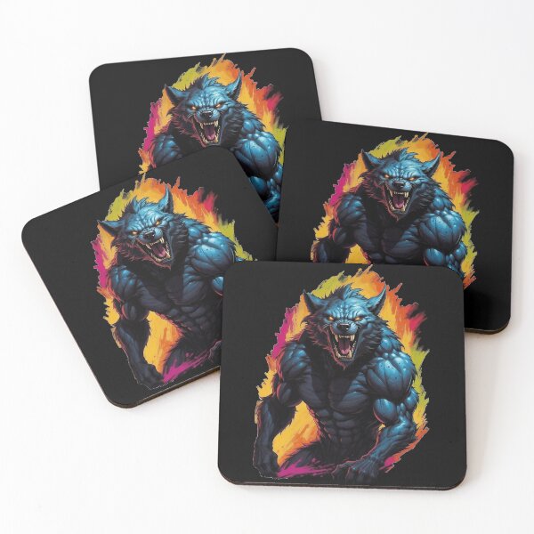 Item preview, Werewolf on a colorful fantasy background. designed and sold by BajanTees.