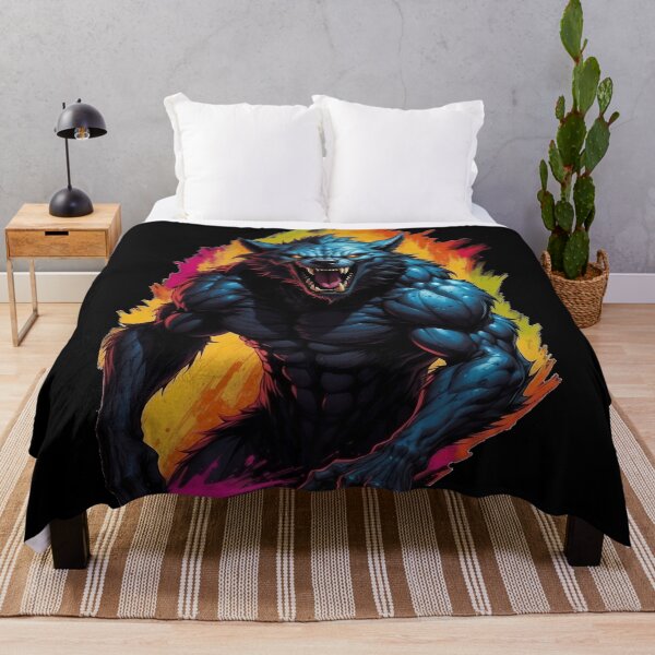 Item preview, Werewolf on a colorful fantasy background. designed and sold by BajanTees.