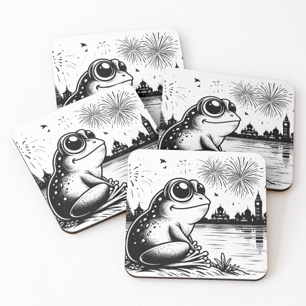 Item preview, "Festive Frog: Heartwarming New Year's Eve Watch by the Lake" designed and sold by Huycao211.