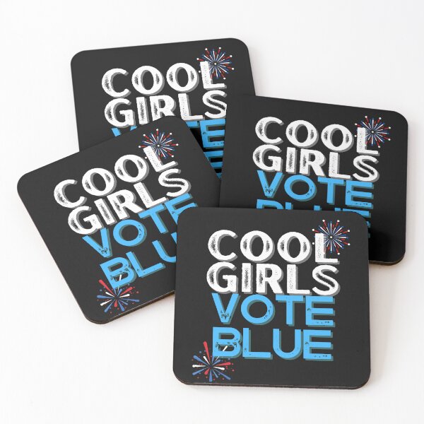 Item preview, Cool Girls Vote Blue Democratic Political Design designed and sold by EarthArtDesigns.