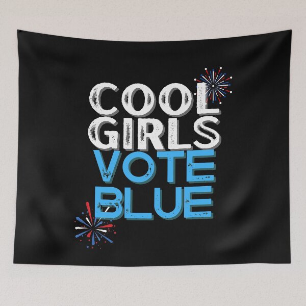 Item preview, Cool Girls Vote Blue Democratic Political Design designed and sold by EarthArtDesigns.