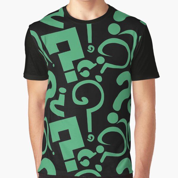 Green Question Marks Graphic T-Shirt