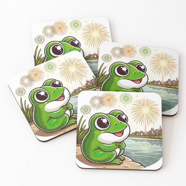 Item preview, "Festive Frog: Heartwarming New Year's Eve Watch by the Lake" designed and sold by Huycao211.