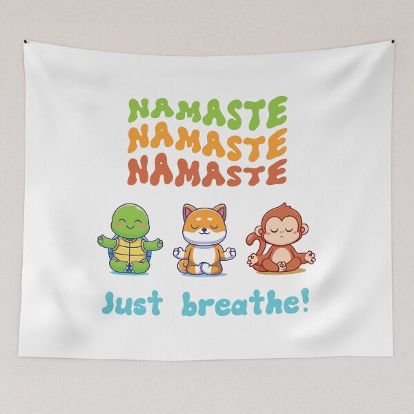Aperçu de l'œuvre Namaste - Respirez simplement. créée et vendue par BajanTees.