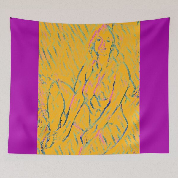 Item preview, Semi-abstract painting of female nude model. designed and sold by pulchritude560.