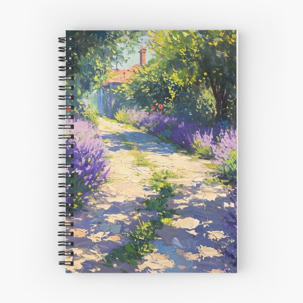 Aperçu de l'œuvre Lavender Pathways Cottage Garden - Style de peinture impressionniste créée et vendue par HAL2501.
