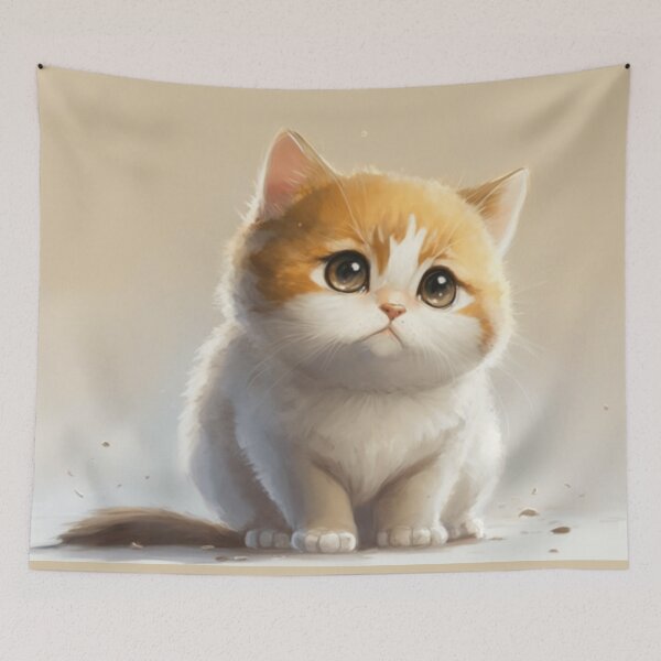 Item preview, Gingersnap - Cute Ginger Kitten Illustration designed and sold by CuddlesCartoons.