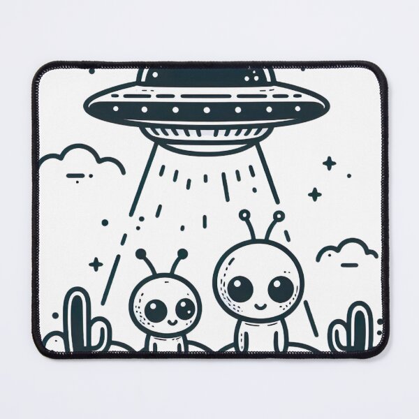 Item preview, "Curious Aliens and UFO Delight: Whimsical Extraterrestrial Graphic" designed and sold by Huycao211.
