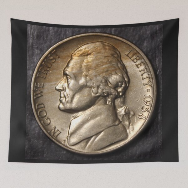 Item preview, 1938 S Jefferson Nickel Choice AU designed and sold by coinsxcrochet.