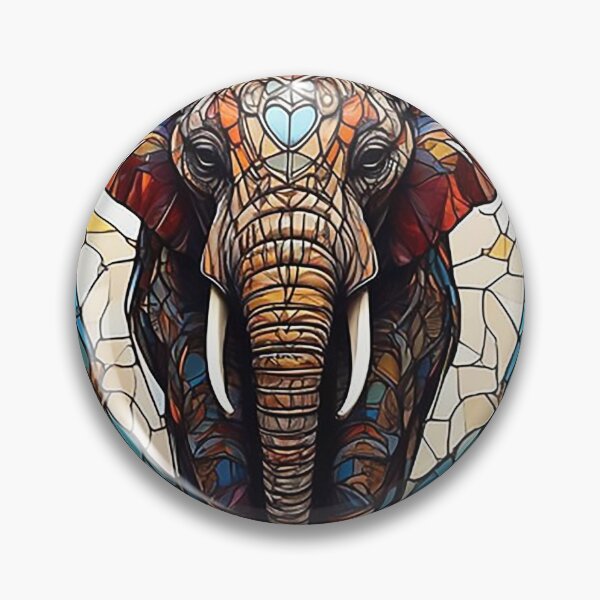 Item preview, Stained Glass Elephant designed and sold by likbatonboot.