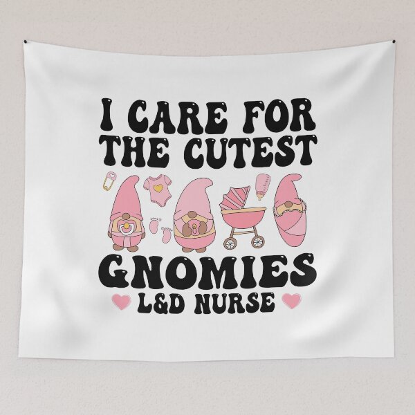 Item preview, labor and delivery i care for the cutest gnomies L&D nurse valentines day designed and sold by CORJIDOG-ART.