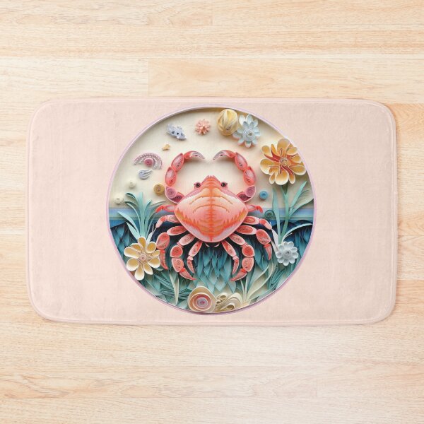 Item preview, Cancer Crab - Pastel Colors - Quilled Paper Artwork designed and sold by Food Lover Art.