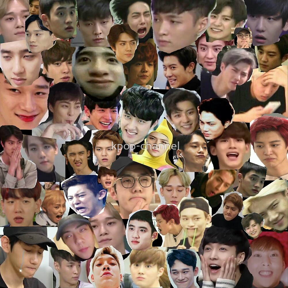 EXO Meme Face Collage By Kpop Channel Redbubble