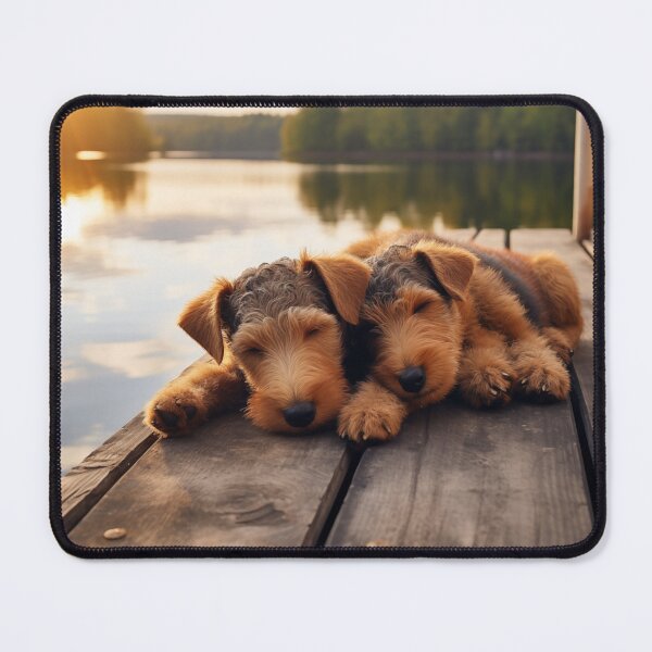 Item preview, Airedale Terrier Puppies on the Dock designed and sold by Samuelsboro.