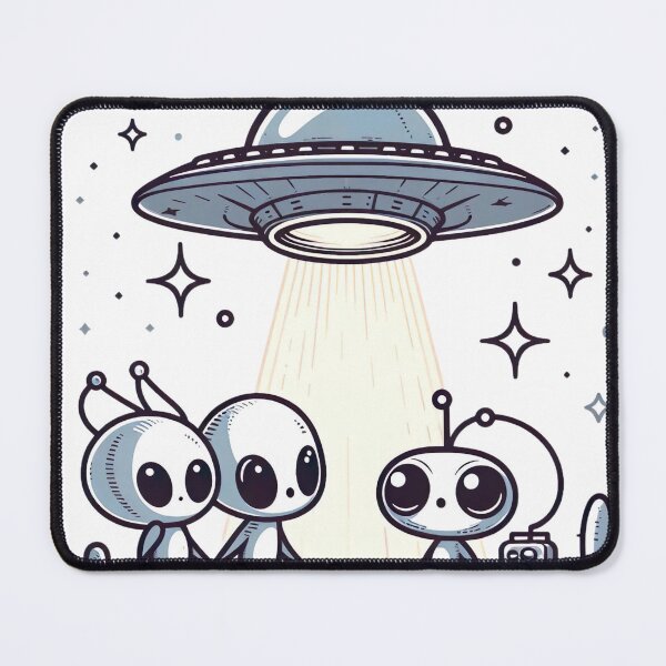 Item preview, "Curious Aliens and UFO Delight: Whimsical Extraterrestrial Graphic" designed and sold by Huycao211.
