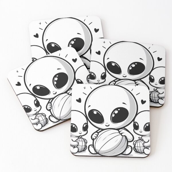Item preview, "Curious Aliens and UFO Delight: Whimsical Extraterrestrial Graphic" designed and sold by Huycao211.