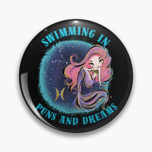 Item preview, Swimming In Puns And Dreams. pisces sign designed and sold by ZodiacWonders.