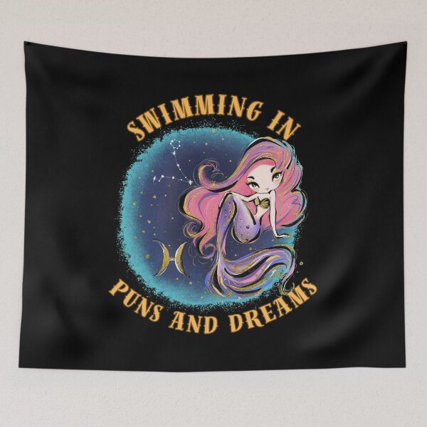 Artikelvorschau, Schwimmen in Wortspielen und Träumen. Sternzeichen Fische entworfen und verkauft von ZodiacWonders.