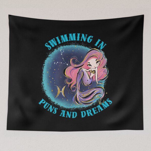 Item preview, Swimming In Puns And Dreams. pisces sign designed and sold by ZodiacWonders.