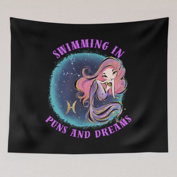 Item preview, Swimming In Puns And Dreams. pisces horoscope designed and sold by ZodiacWonders.